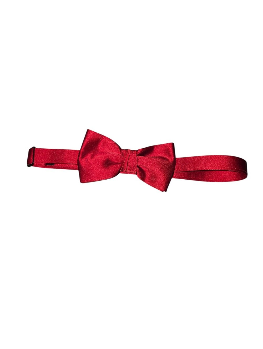 6/8/73. Mens Classic Red Satin Bow Tie